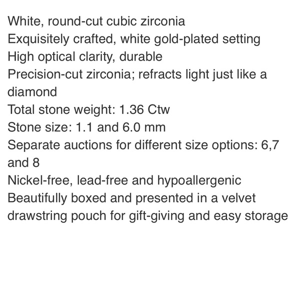 COPY - 18K Yellow Gold-Plated Large Center Stone … - Picture 5 of 6